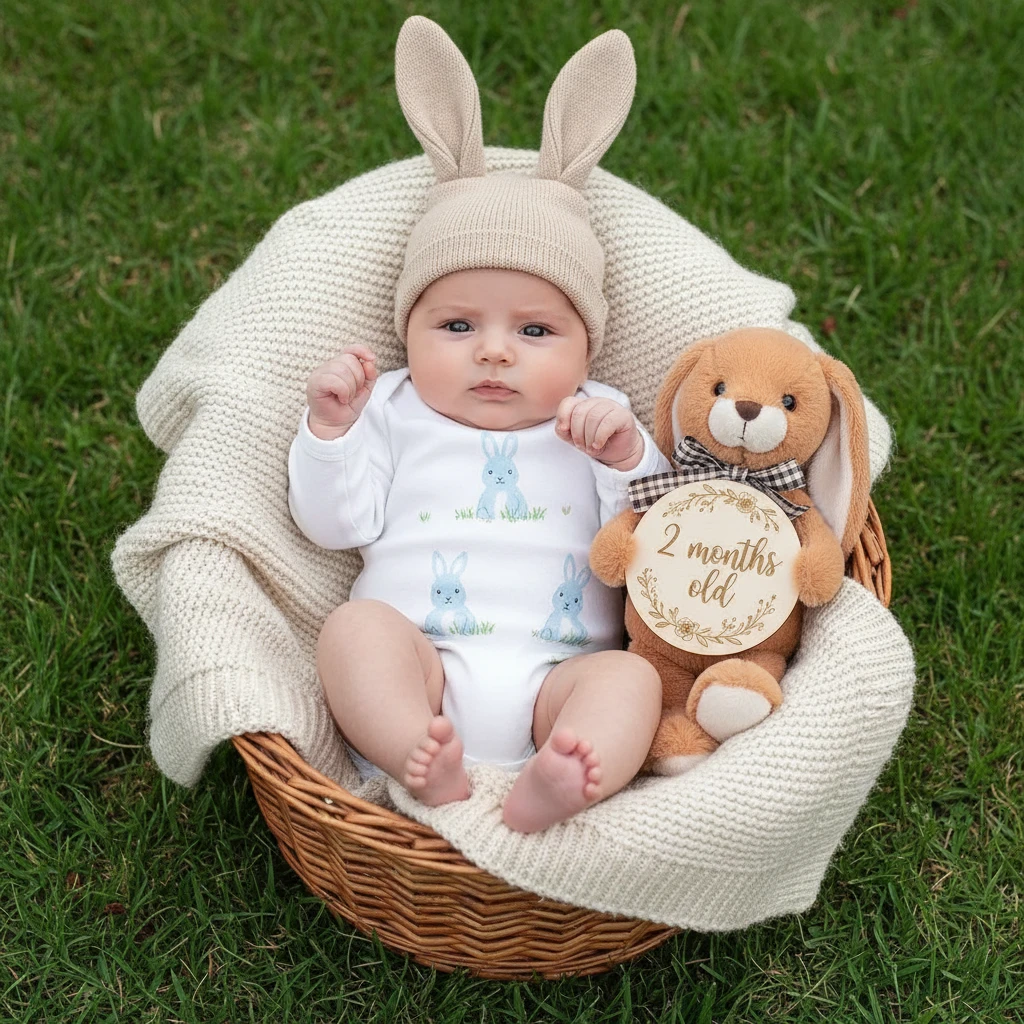 AI newborn baby portrait result