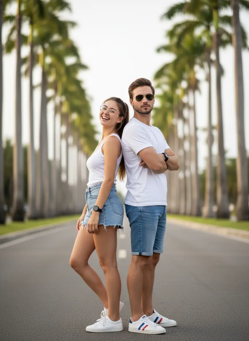 Ethnic Garba traditional dress couple AI celebration