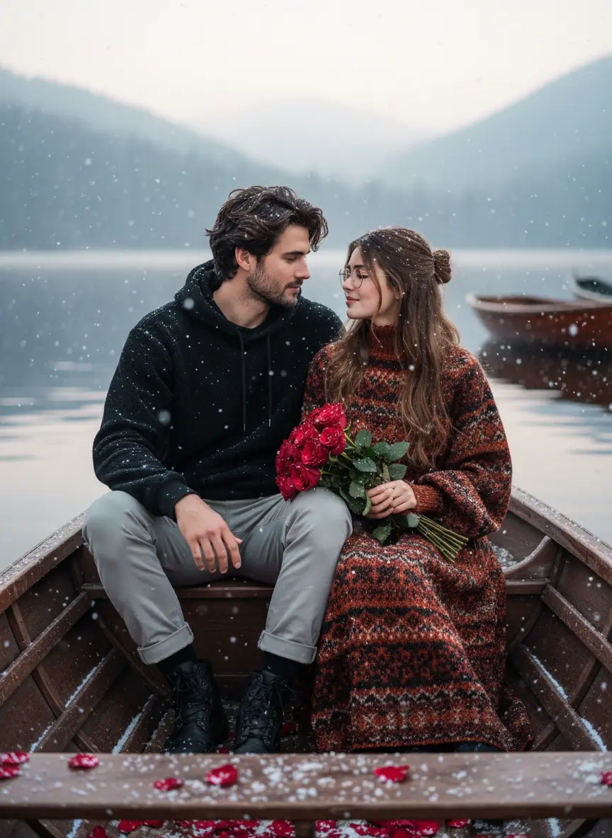 Goa vacation beach side AI couple holiday photo