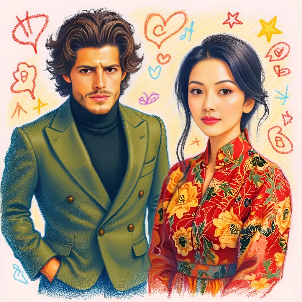 Romantic Valentine Day gift AI couple image