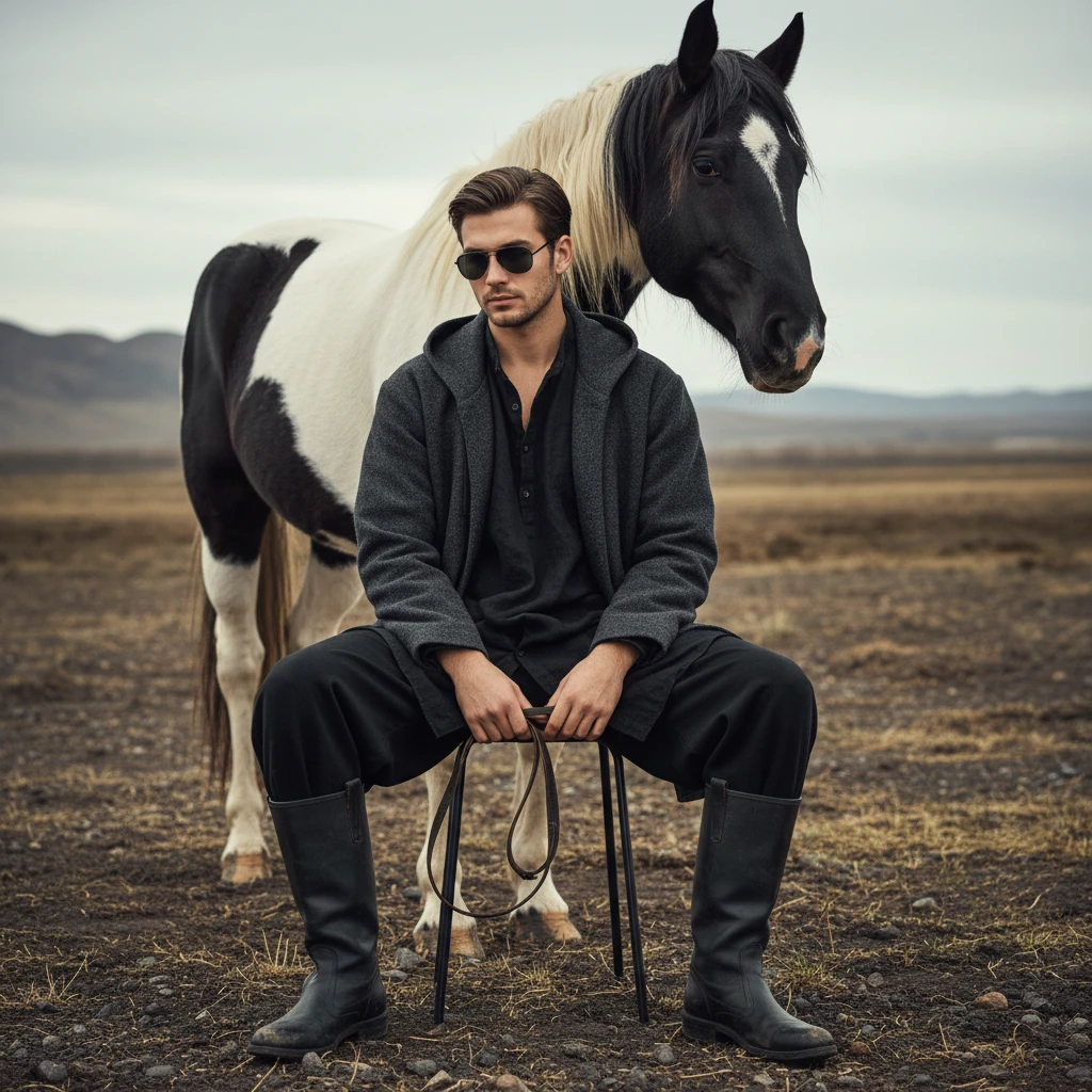 AI headshot with formal suit background