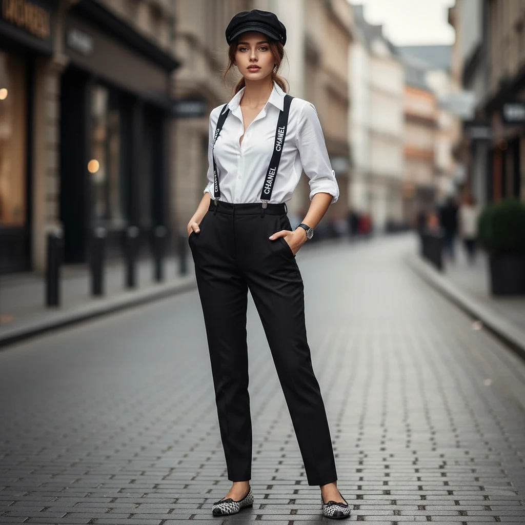 AI headshot with scenic background