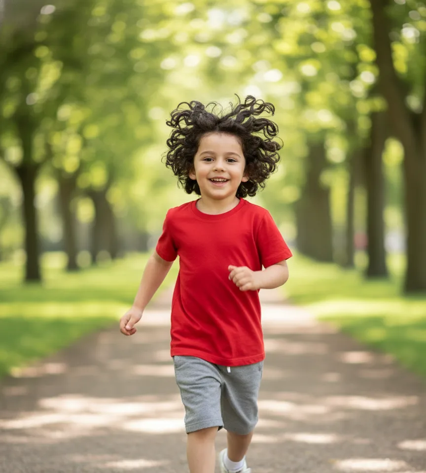 Running In Street — AI Baby Photo Generator AI Template