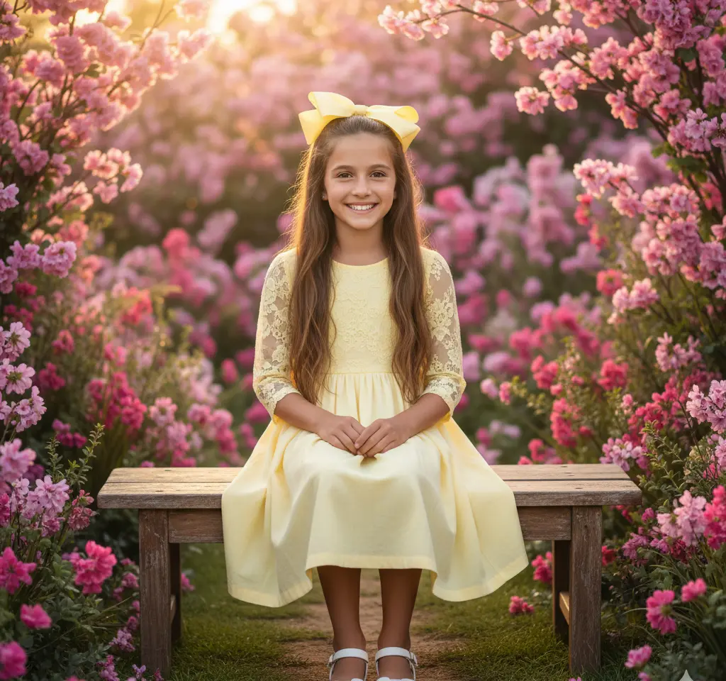 Sitting In Garden Woman — AI Baby Photo Generator AI Template