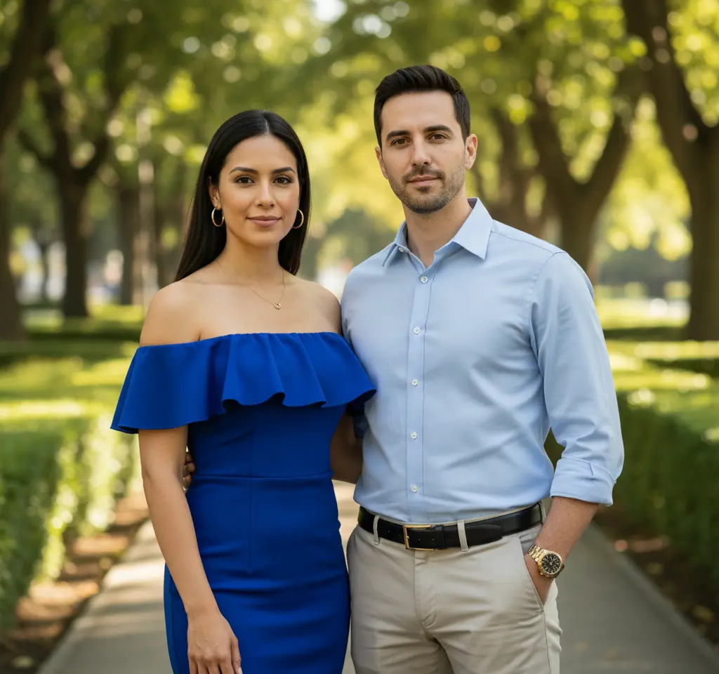 Ai Couple Photo Sunlit Park Romantic — AI Couple Photo AI Template