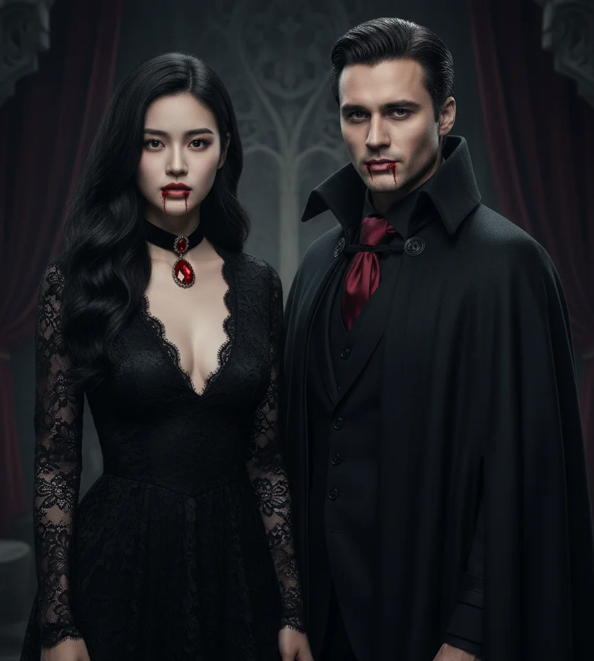 Vampire Halloween Couple Theme — AI Couple Photo AI Template