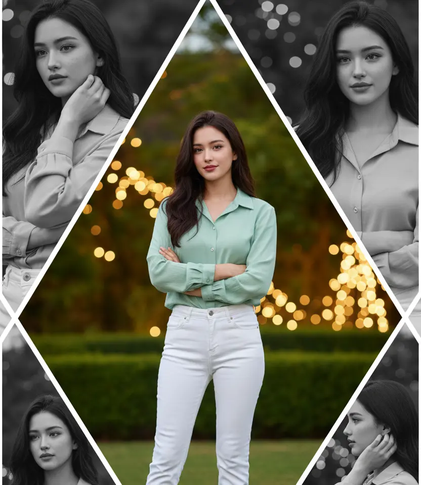 Geometric Portrait Woman — AI Headshot Generator AI Template